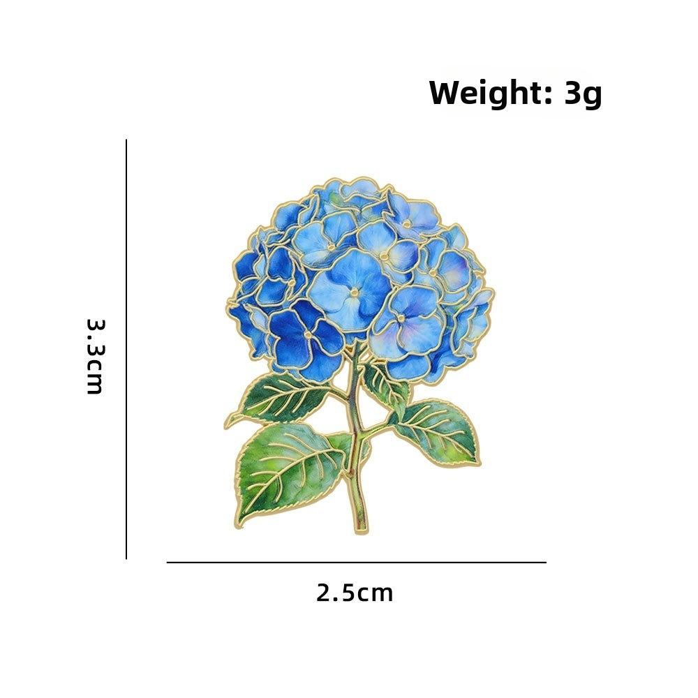Enamel Material Enamel Flower Pins Botanical Design Lapel Brooches Clothing Bag Accessory