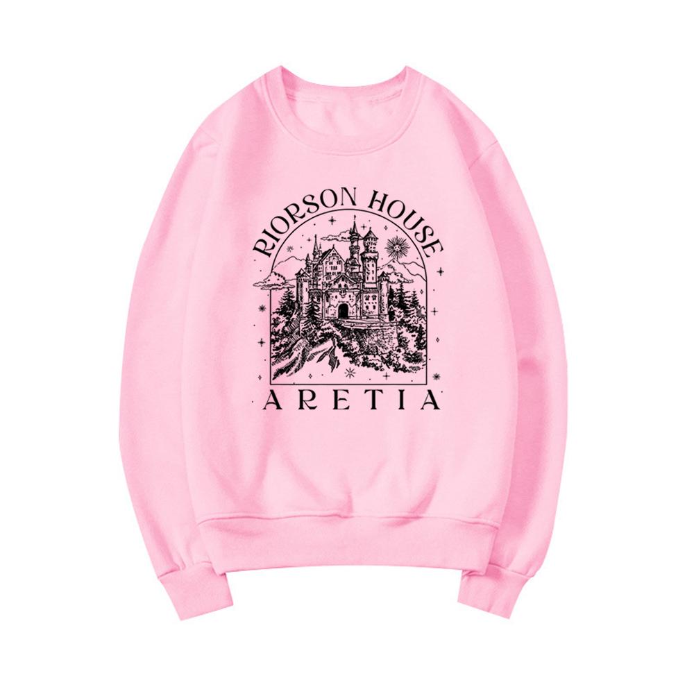 Xaden Riorson Haus Sweatshirt Aretia Iron Flame Hoodie Vintage Unisex Langarm Sweatshirts Retro Lässige Rundhals Pullover