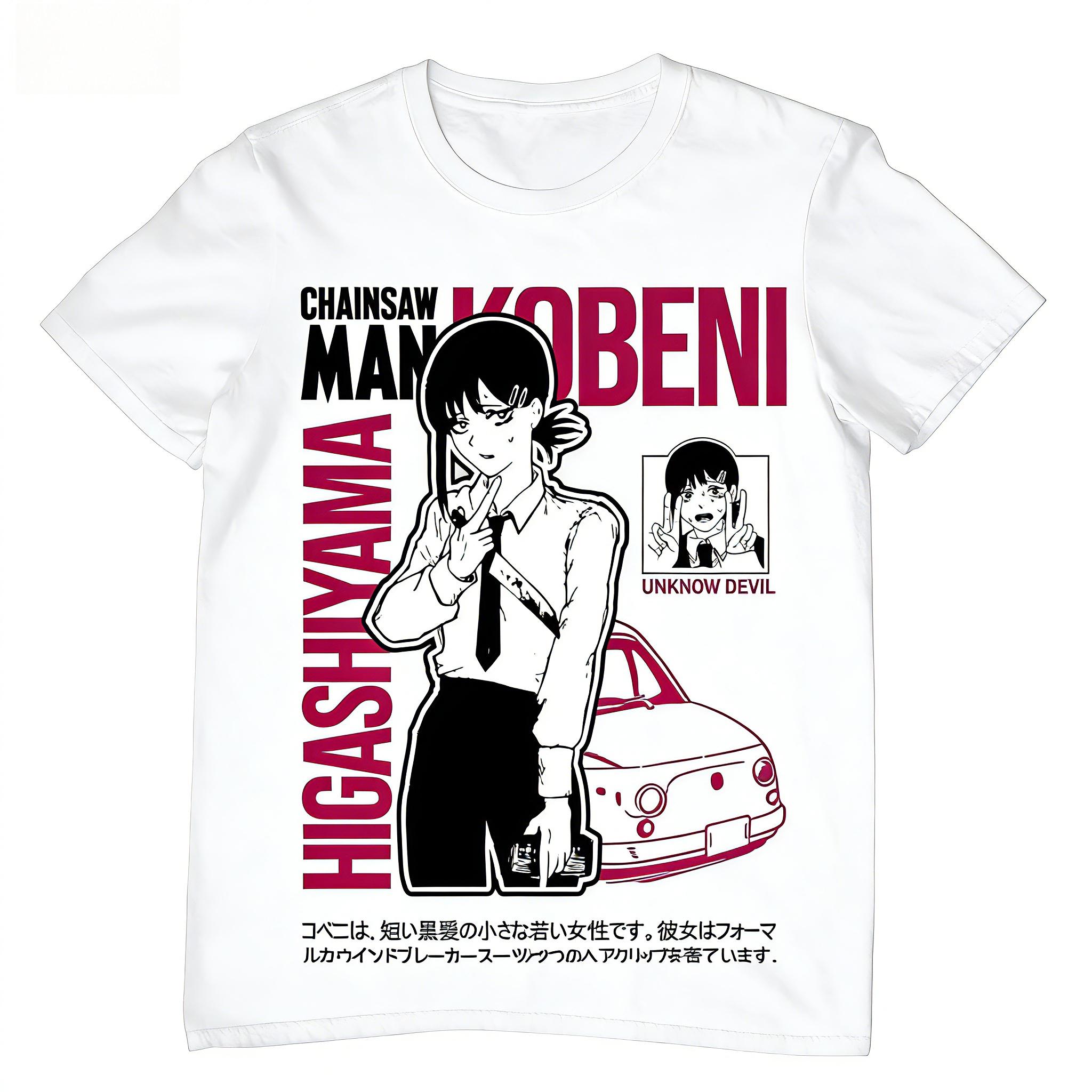 

Kobeni Higashiyamas Brand New Tshirt Featuring A Chainsaw HuUnisex Devil Demon and The Word pochitamakima Power 4XL