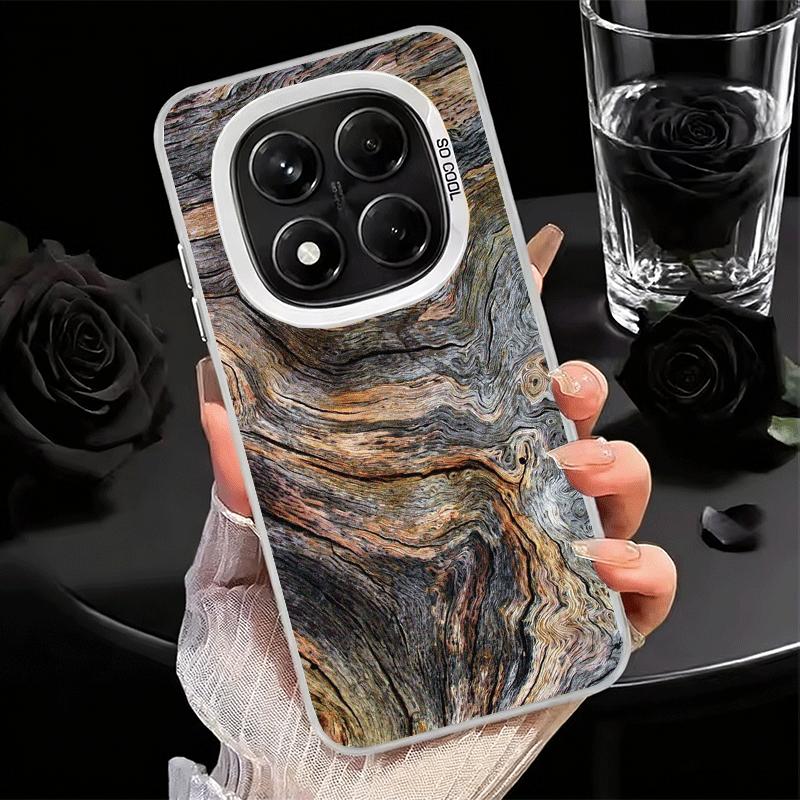 Vintage Wood Grain Pattern Soft Phone Case for Xiaomi Redmi Note 13 14 15 Pro Plus 12S 12 11S 11 11T 10S 10 Shockproof Cover Bac