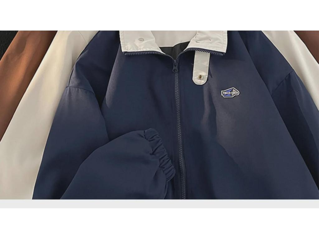 Unisex Aprikosenfarbene Vintage Workwear Jacke für Frühling/Herbst