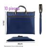 Customizable Zipper Briefcase: Document & Cigarette Case, Thickened Conference Handbag, with Printed Logo Capability.