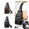 Barnoroo New Men's Casual Chest Bag Fashionable Crossbody Bag With Usb Port Trendy Men's Bag