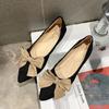 Womens Slipon Loafers With Butterfly Knot Pu Upper For Casual Daily Wear