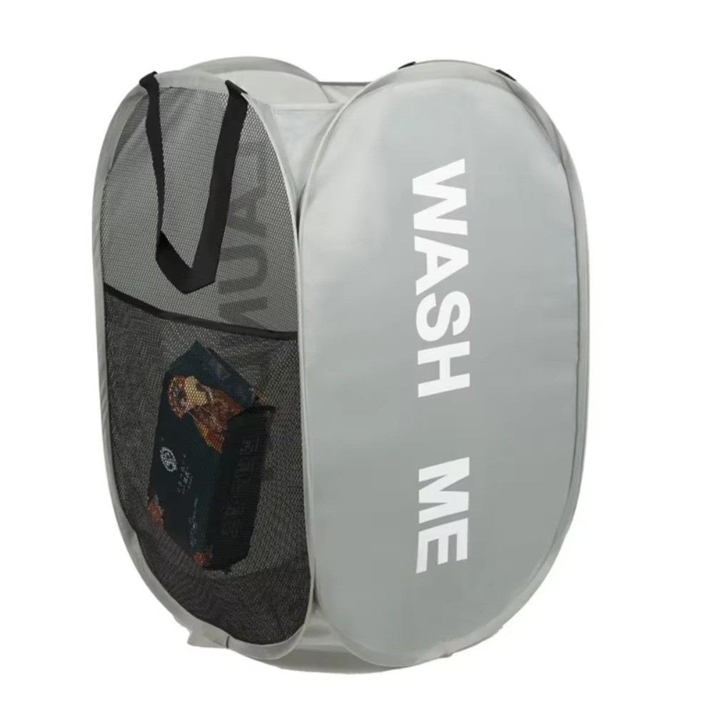 

Foldable Portable Laundry Hamper Large Capacity Breathable Mesh Pet Storage Basket Wear-resistant Washable Pop Up Storage Box серый