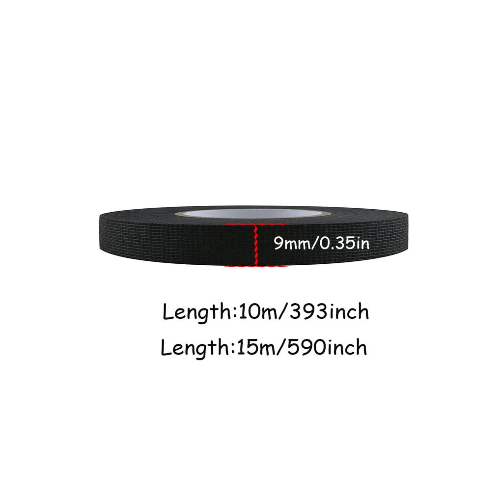 1/3/5 Rolls Heat-Resistant Flame Retardant Wiring Loom Tape 10/15 Meters, for Car Harness Protection, Wide 9/15/19/25mm