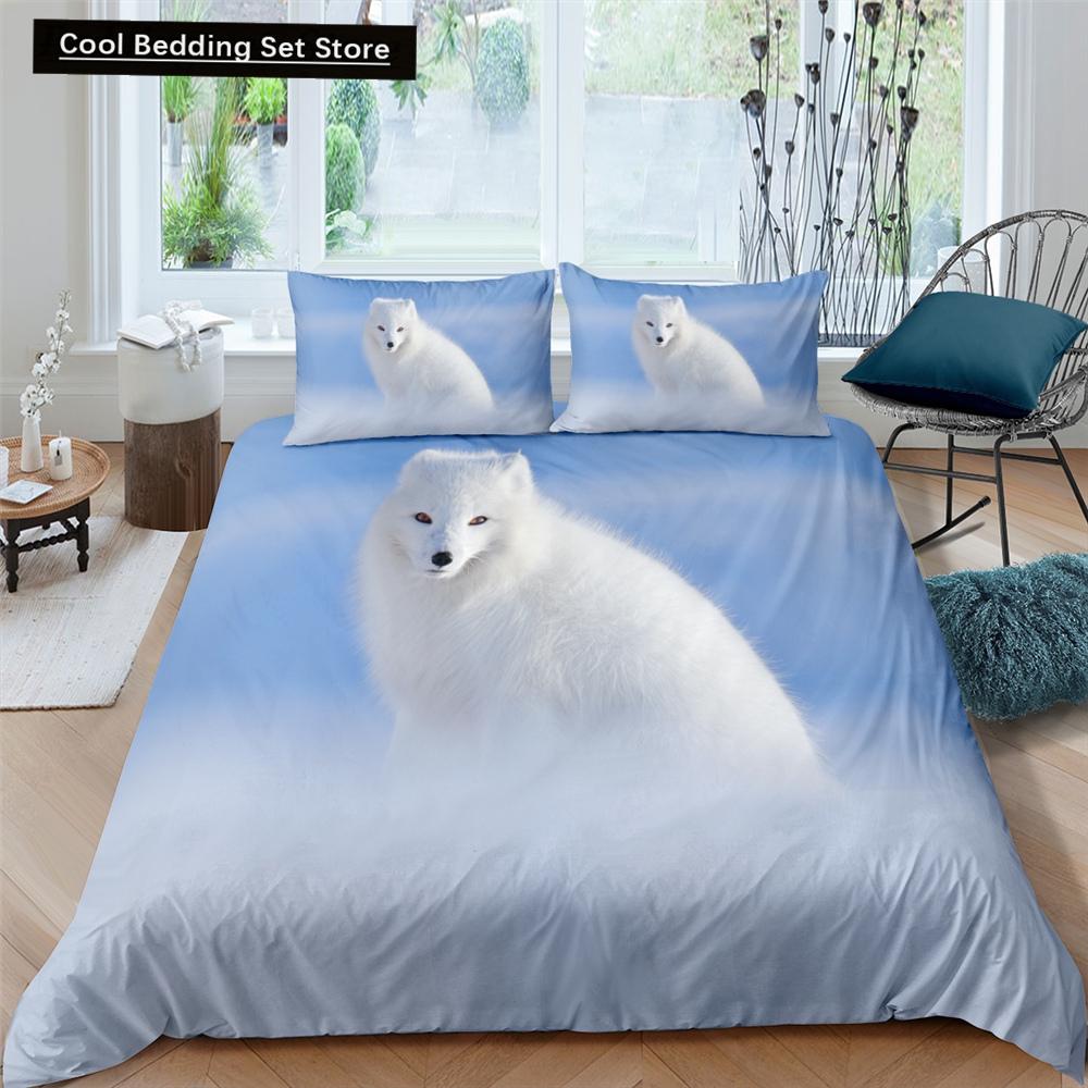 Katze Blumen König Königin Bettbezug Cartoon Kitty Floral Bettwäscheset für Kinder Niedliche Tiere Schwarz 2/3-teilig Polyester Steppdeckenbezug