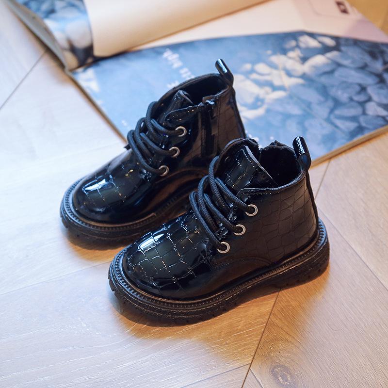 

Детские повседневные ботинки Осенние ботильоны до щиколотки с текстурой и стильной боковой молнией для мальчиков и девочек 30 чёрный