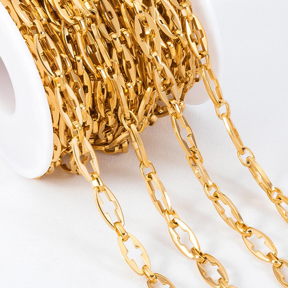 1Meter Multi Styles Stainless Steel Gold Color Silver Color Link Chain Bulk Chains DIY Necklace Jewelry Making Wholesale No Fade