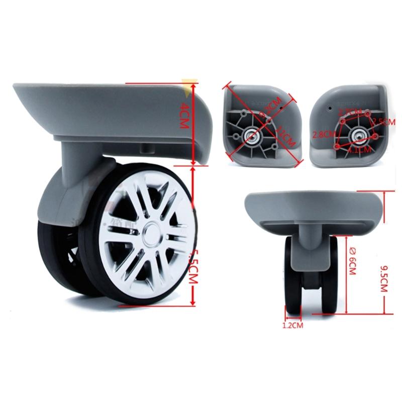 Trolley-Gepäckräder, Gepäck-Schwenkräder für links und rechts, DIY-Koffer-Ersatzteile für die meisten Koffer