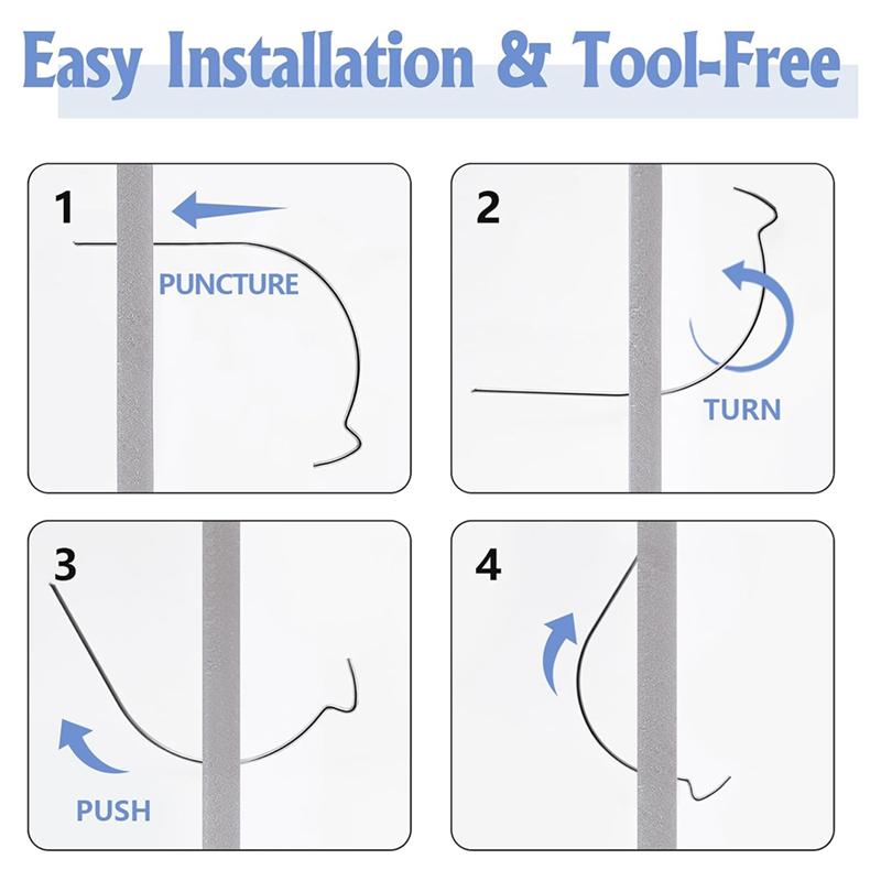 M-Modern-20PCS Picture Hangers For Drywall, Stainless Steel Super Hooks, Wall Hooks For Hanging,Picture Hanging Kit, Picture