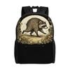 Jimothy Cute Raccoon Backpack Girl  Big Backpacks Polyester Elegant High School Bags Travel High Quality Rucksack