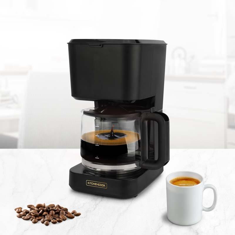 Kitchencook Matt Coffee 1.3L Matte Black Filter Coffee Maker