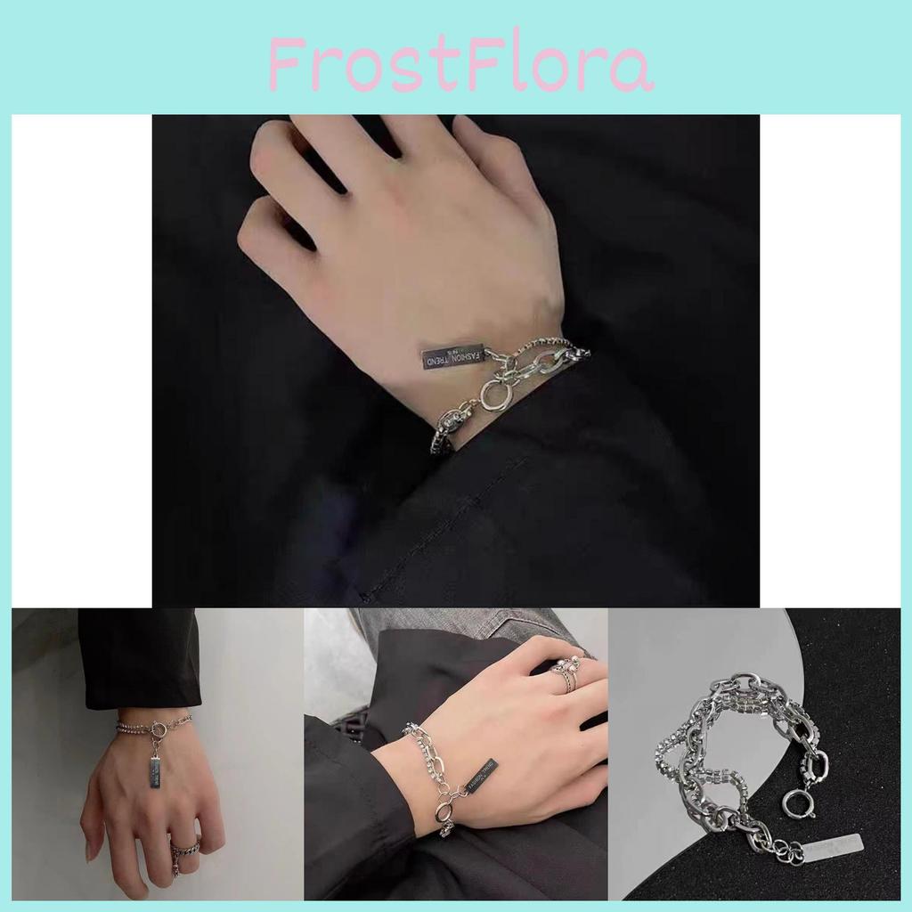 Double Unisex Fashionable Layer Bracelet Highend Alloy With Shapes Geometric