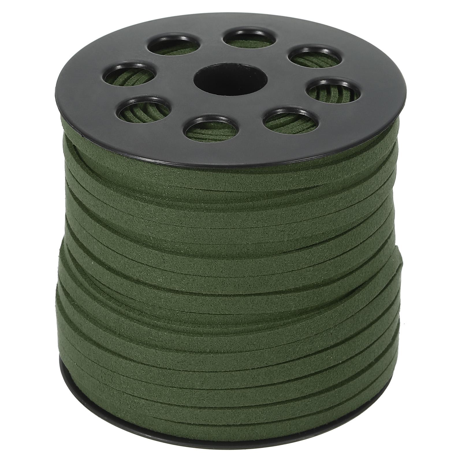 

Suede Leather Cord Faux Suede Cord Flat Leather String with Roll Spool for Necklace Bracelet Beading Jewelry Making 5 mm 50Yard 50 Yard армія зелений колір