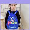 Spider Man Astronaut Letters Prints Kids Cartoon Backpack With Breathable Nylon For Kindergarten Students