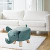 Dyre Fodskammel Elefant Bænk, Bærbar Sko Skiftende Sød Opbevaring, Træ Ottoman Skammel Sofa Te Skammel til Dekoration, Soveværelse, Stuer Indendørs, Blå
