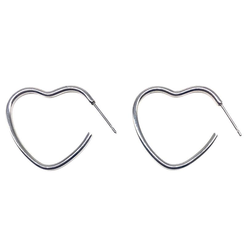 Heart-Shaped Hollow Korean Love Earrings - Cute, Fashionable, & Unique