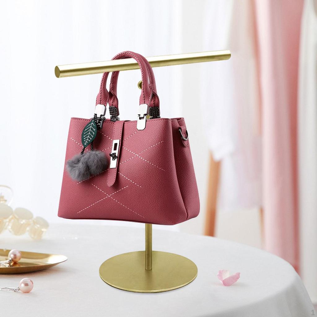 Taschen-Ausstellungsständer Höhenverstellbar Doppelhaken Tischplatte Vielseitig Stabiler Sockel Schmuck-Organizer