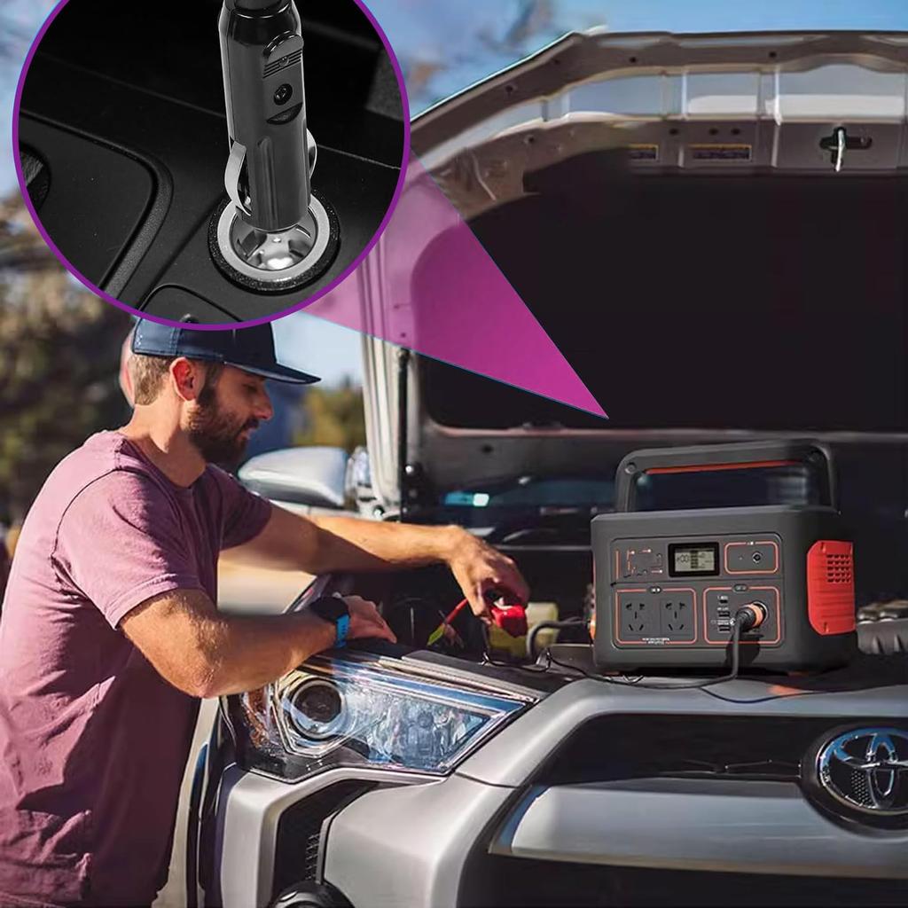 Varbmt Zigarettenanzünderkabel, 5,5 x 2,1 mm, DC und 24V, 3A 72W,