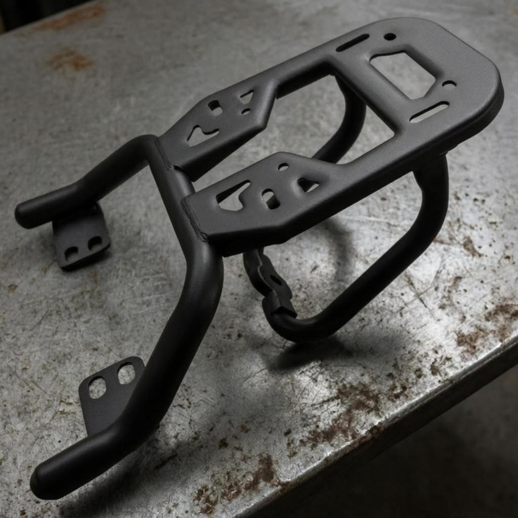 Rear Rack with Slotted Deck Sturdy Thicken Steel Cargo Shelf for