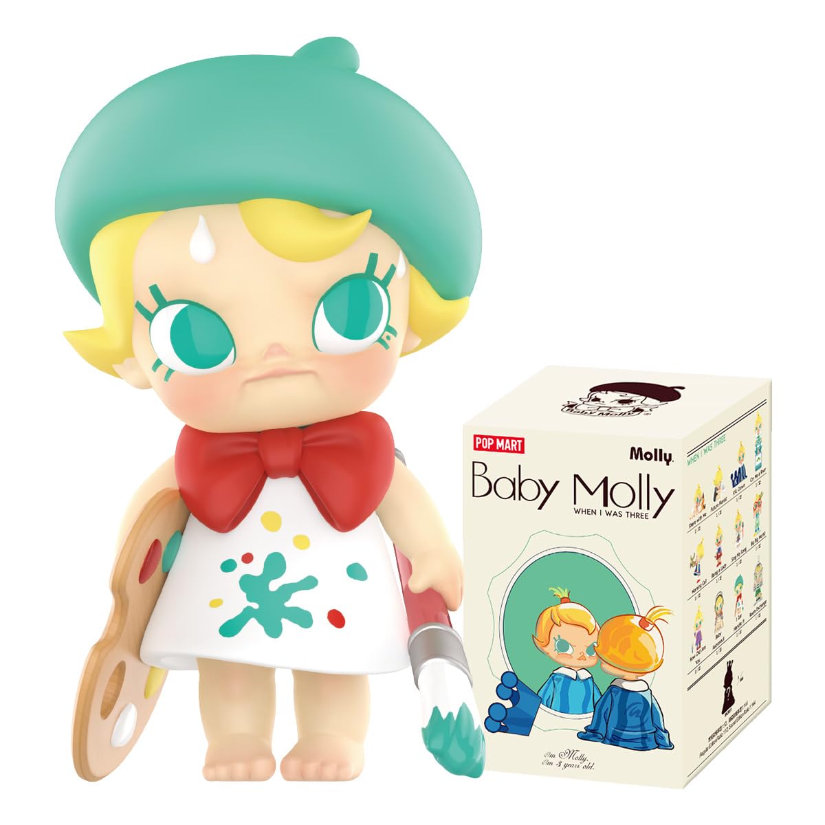 

POP MART Baby Molly When I was Series Popmart Gacha Gacha Blind Box Figure Пластиковая модель Премиум-игрушка Мягкий винил ПВХ Оригинальный персонаж День рождения