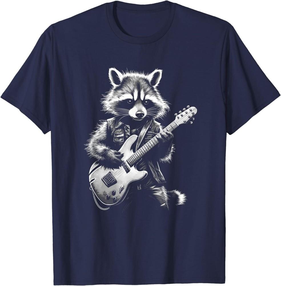 Rock Raccoon Playing Guitar - Funny Guitar Raccoon Unisex T-Shirt Unisex T-Shirt