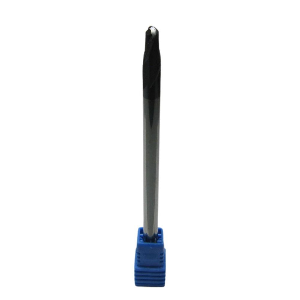 Radius 3.0mm Tungsten Carbide Ball Nose End Mill Extra Long Shank 100mm 2 Flutes