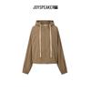 JOY SPEAKER Women's Hooded Casual Short Jacket