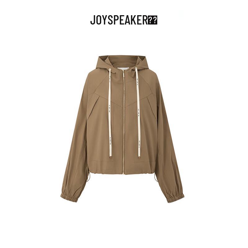 JOY SPEAKER Women's Hooded Casual Short Jacket