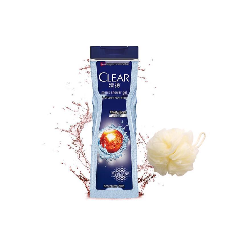 Clear Men Balance Oil Control Dynamic Sport Shower Gel 200g with Loofah