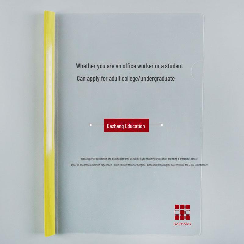 Carpeta Transparente A4 con Clip y Cajón - Oficina, Currículum, Informe, Colorida