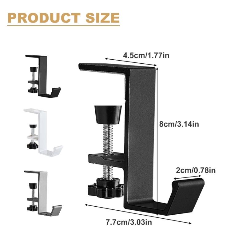 Set of 4 Removable Desk Edge Hook No Adhesive Needed for Easy Installation and Functional Use in Homes or Office