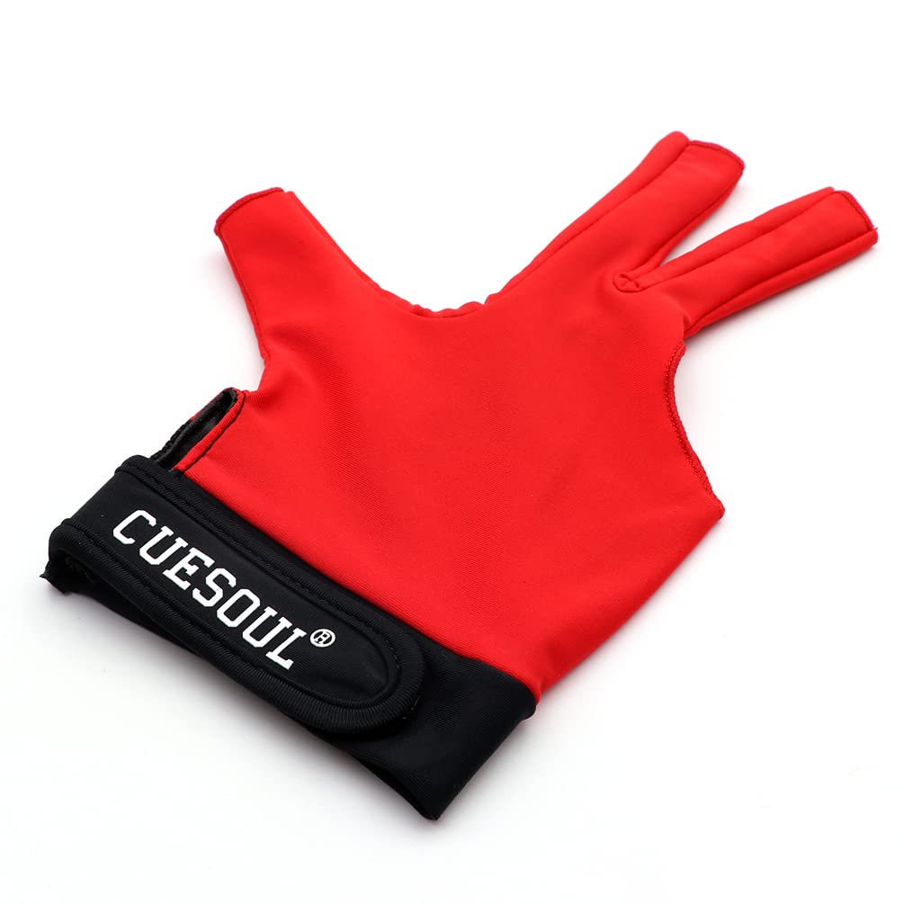 Black Scorpion CUESOUL Right Hand Billiard Gloves, 3-Finger Cut-Off Gloves, Non-Slip, Unisex…