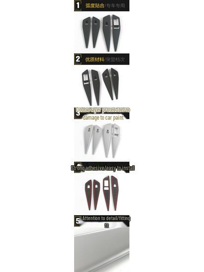 Decorative Frame for ID.4X Lifter Switch: Fits 21 Models – Window Armrest Switch Button Sequin Accessory