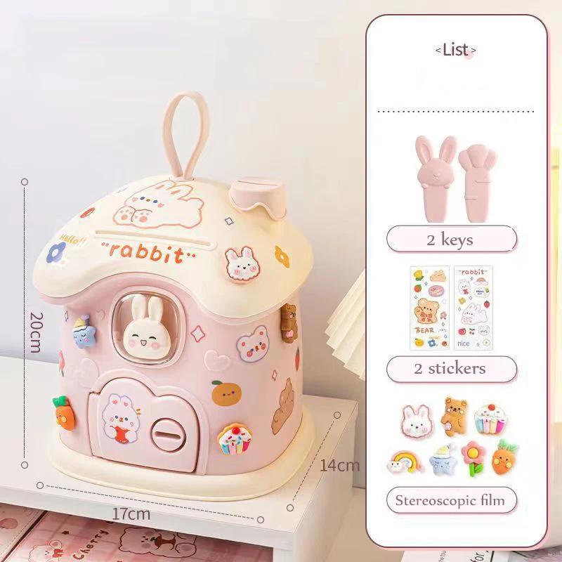 Children's Creative Money Banking Toys Piggy Bank Money Saving Pot Coin Banks Coin Box with Lock Key  savings bank