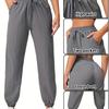 Loose Running and Fitness Pants Women's Side Pockets Outdoor Casual Sports Pants Ankle Tied Yoga Pants
