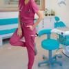 Women Scrub Uniform Set Jogging Cloth Top and Jogger Pants for Yoga Pet Grooming