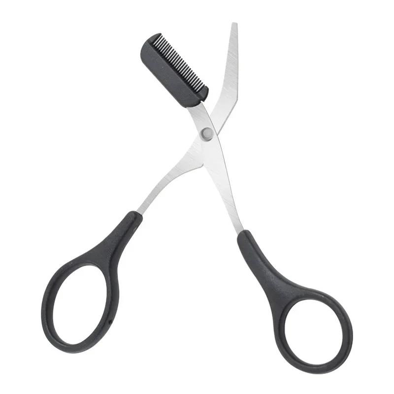 1PC Stainless Steel Eyebrow Scissors With Comb Safe Hair Removal Shaver For Eyebrows Shaping Makeup Tool