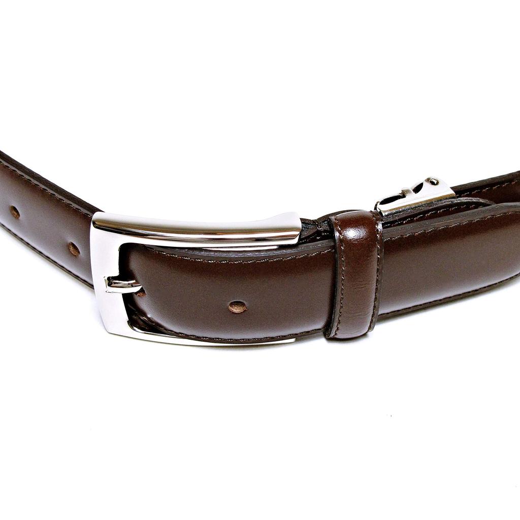 [KIETH] Men's Business Belt, Smooth Leather, Cowhide, Dark Brown, 30mm Width, One Size Fits All, Over 50 Years of History and Craftsmanship, Made In