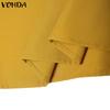 VONDA Women Short Sleeve Cutout Casual Elegant T-shirts Tops