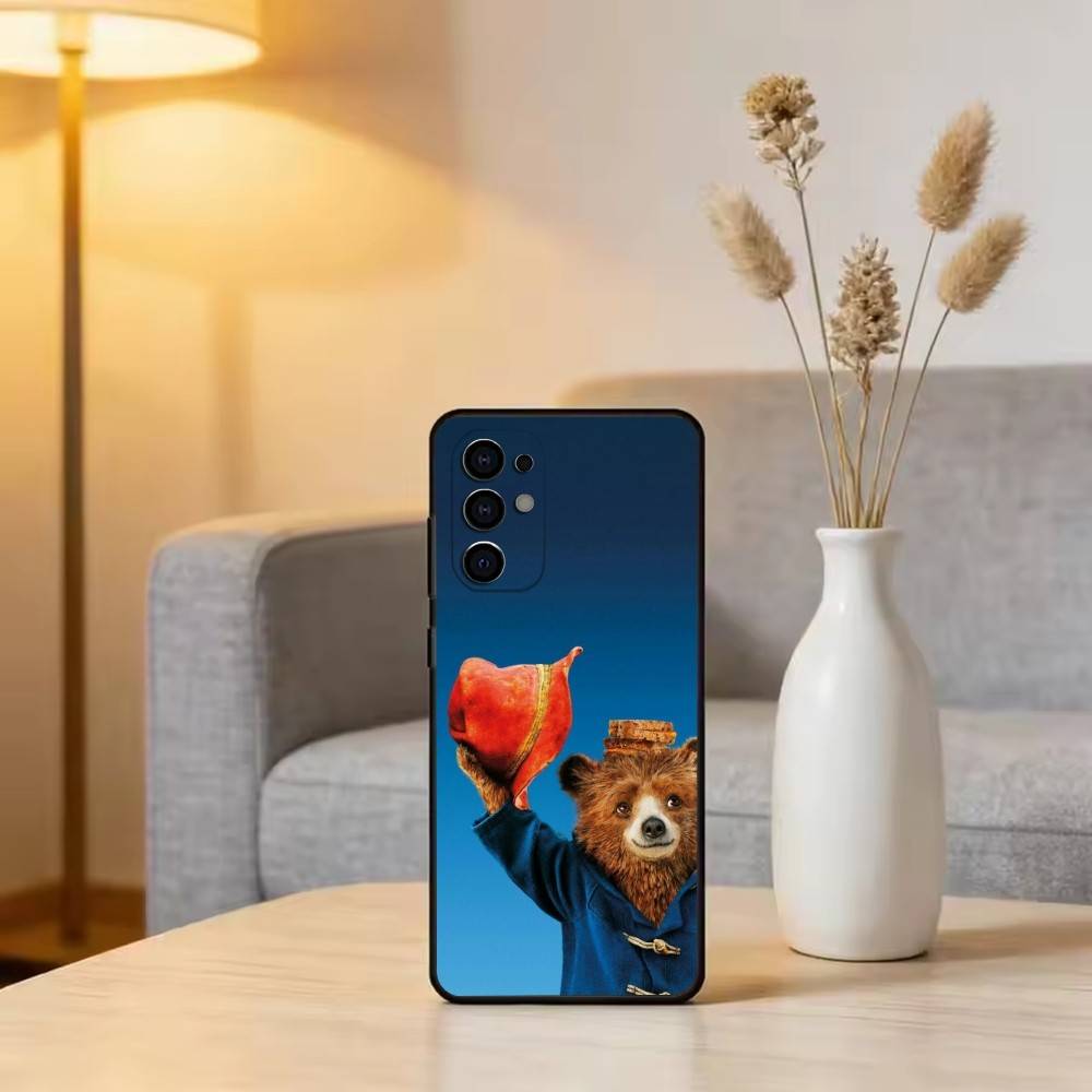 C-Cute P-Paddington Bear Phone Case For Samsung S25,S24,S21,S22,S23,S30,Ultra,S20,Plus,Fe,Soft Silicone Black Cover