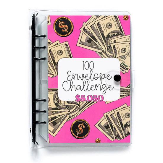 Kniha výzev pro úsporu peněz Všestranný organizér rozpočtu 100 obálek Plánovač výzev pro úsporu peněz Pořadač pro domácí