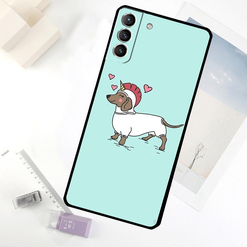 Dachshund Silhouette Dog Phone Case For Samsung Galaxy S20 FE S21 S22 S23 S24 S25 S26 Ultra S10 S25 Plus S25 FE Cover
