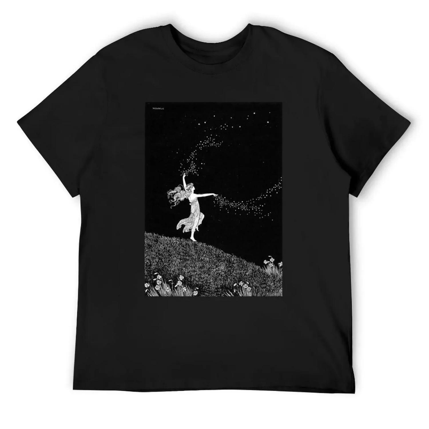 Fairy Scattering Stars - The Enchanted Forest - Ida Rentoul Outhwaite T-Shirt Man t-shirt shirts graphic shirts men S