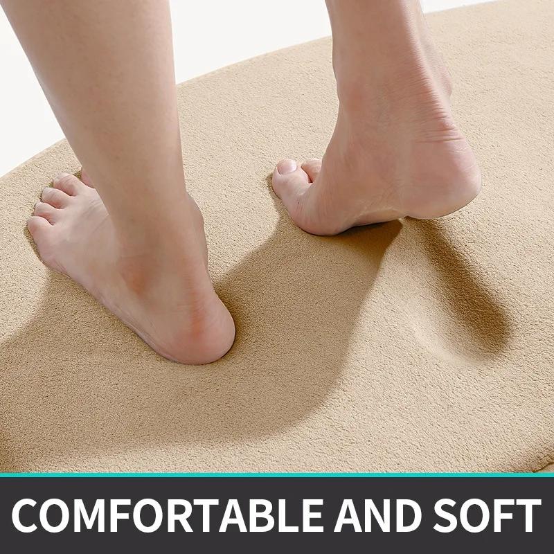 Memory Foam Bath Mat Quick-Dry Bathroom Rug, Non-Slip Water-Absorbing, Soft Solid Color Floor Mats for Bathroom Essentials