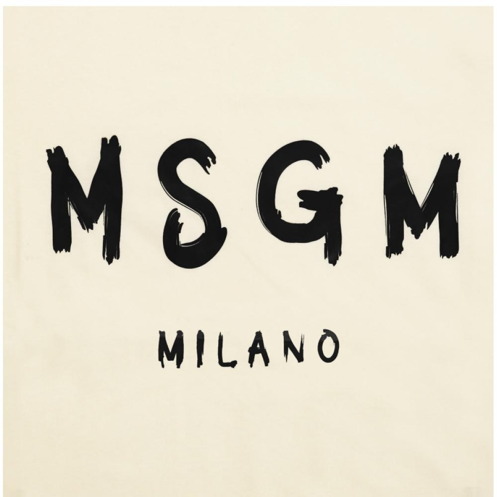 MSgm BruShed Logo Men S Short Sleeve Tee 2000mm510 200002 02