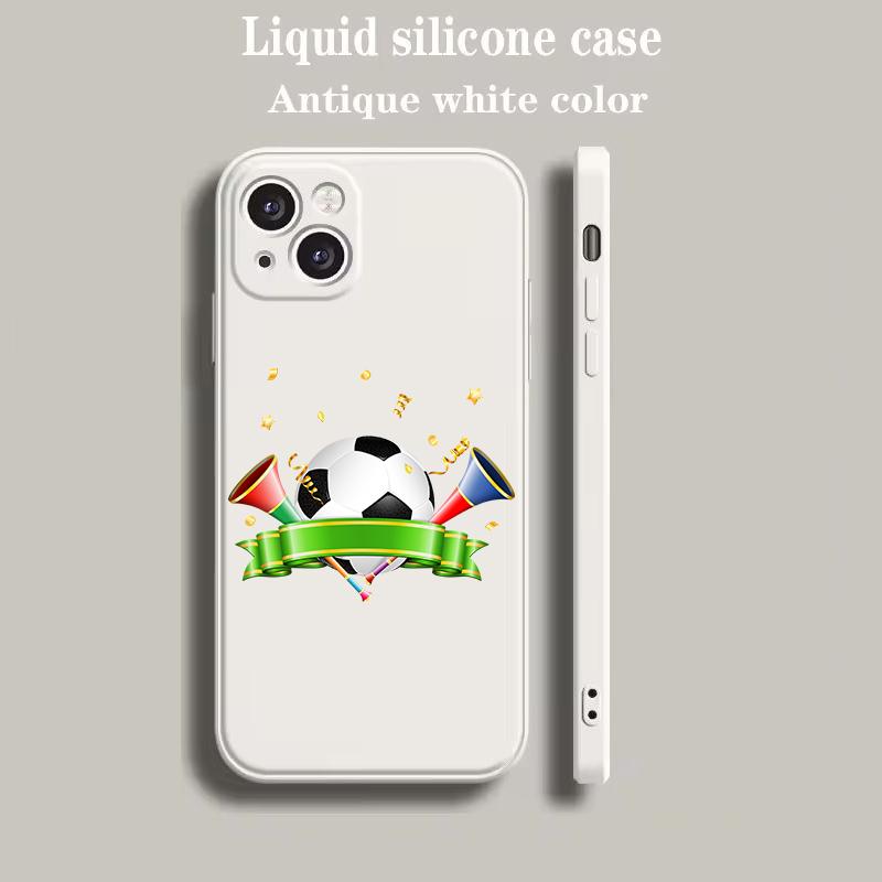 Football Sport Phone Case for iPhone 16 15 14 13 12 Pro Max 11 Pro Max 7 8 Plus XS XR Luxury Silicone Shell Capas Fundas