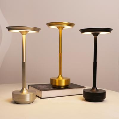 Wireless Rechargeable LED Desk Lamp Retro Touch Dimming USB Table Lamp Portable Atmosphere Light for Restaurant Bar Reading