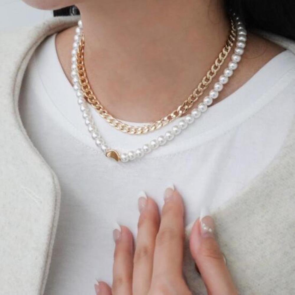 New Arrivals Open Run Women Minkru White Beads Pearl Cubic